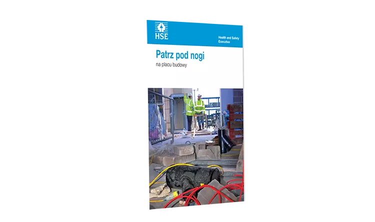 Patrz pod nogi na placu budowy w UK przepisy polska broszura po polsku angielsku in Polish working site
